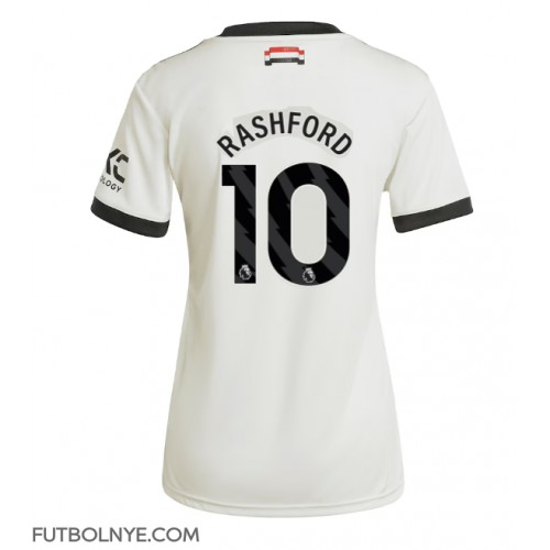 Camiseta Manchester United Marcus Rashford #10 Tercera Equipación para mujer 2024-25 manga corta